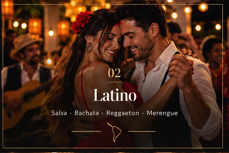 Latino – Salsa, Bachata, Reggaeton und Merengue, stilisierte Hochzeitsdarstellung